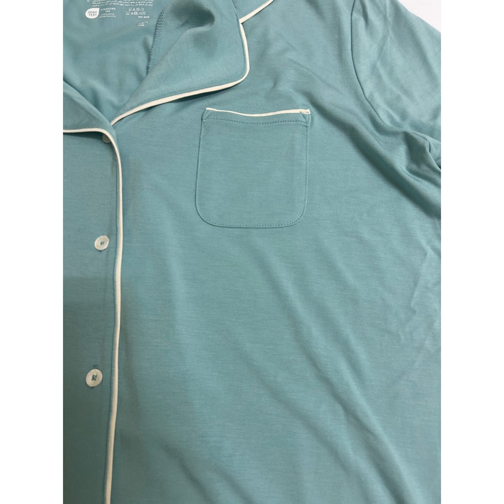 State of Day Intimates Modal Sleep Shirt Seafoam Green Button Front Nightgown S - Picture 3 of 6